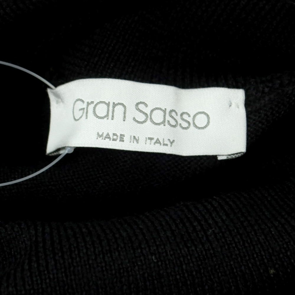 【中古】グランサッソ GRAN SASSO ハイゲージ ウール タートルネック プルオーバーニット ブラック【 サイズ44 】【 状態ランクB 】【 メンズ 】 [CPD]