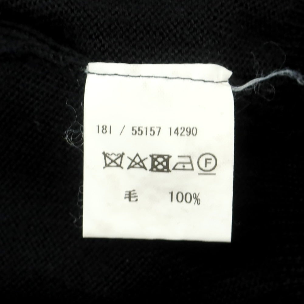 【中古】グランサッソ GRAN SASSO ハイゲージ ウール タートルネック プルオーバーニット ブラック【 44 】【 状態ランクB 】【 メンズ 】