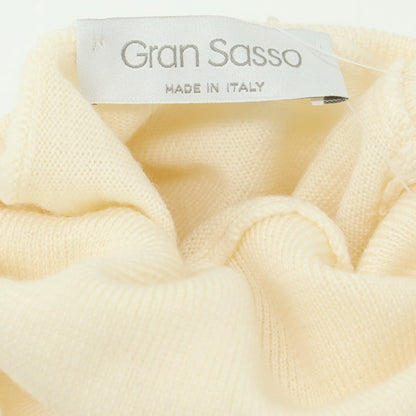 【中古】グランサッソ GRAN SASSO ハイゲージ ウール タートルネック プルオーバーニット オフホワイト【 46 】【 状態ランクA 】【 メンズ 】