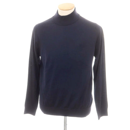 【中古】ジム gim ハイゲージ ウール モックネック プルオーバーニット ネイビー【 S 】【 状態ランクA 】【 メンズ 】