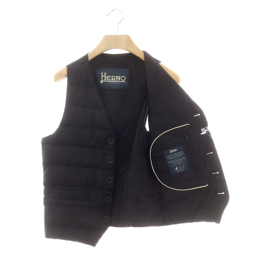 【中古】ヘルノ Herno ナイロン カジュアル系ジレ ブラック【 44 】【 状態ランクB 】【 メンズ 】