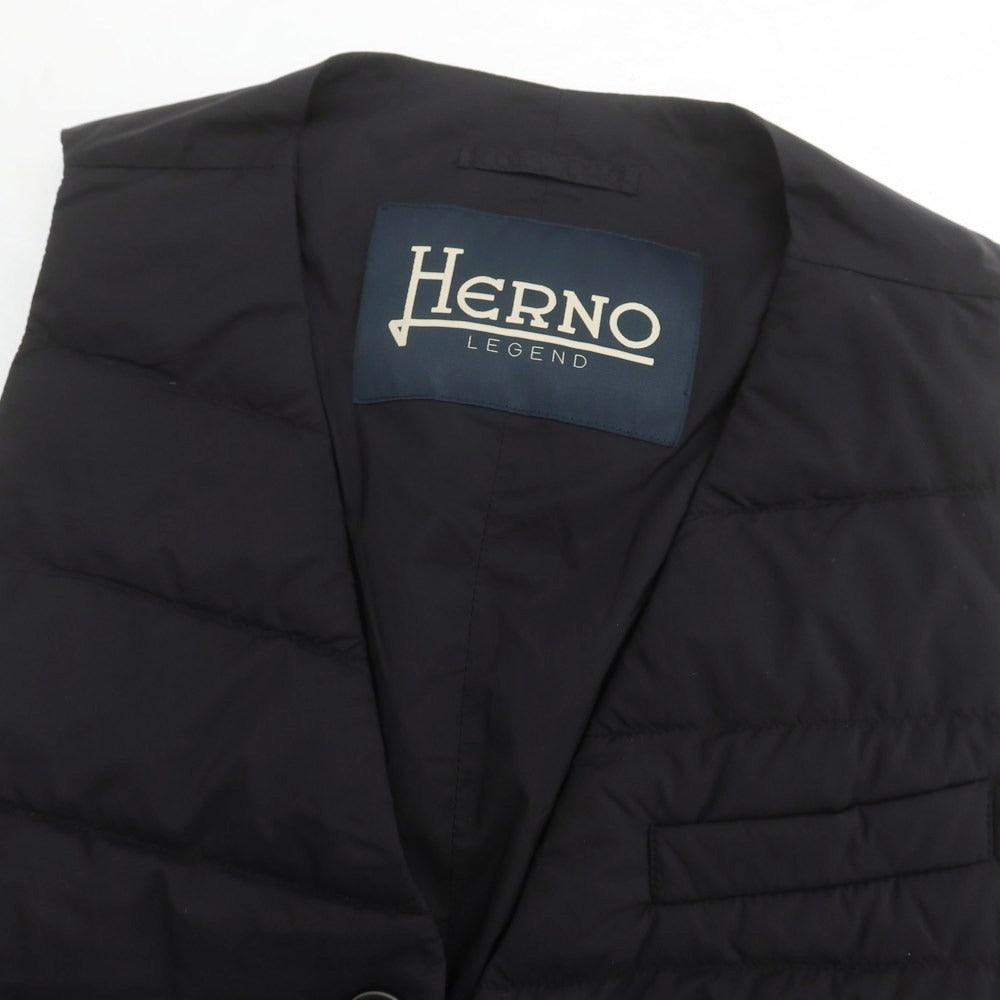 【中古】ヘルノ Herno ナイロン カジュアル系ジレ ブラック【 44 】【 状態ランクB 】【 メンズ 】