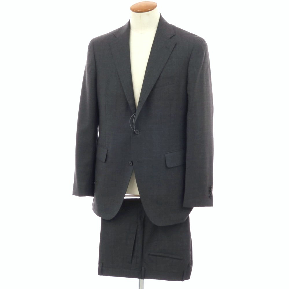【中古】ユニバーサルランゲージ UNIVERSAL LANGUAGE 21 Micron ウール 3つボタンスーツ グレー【サイズ上175cm-4Drop/下3L】【 状態ランクB 】【 メンズ 】