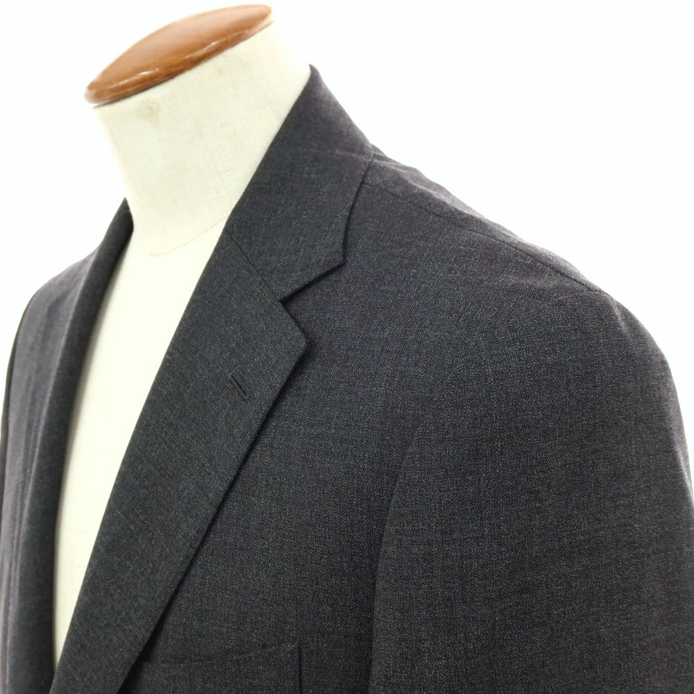 【中古】ユニバーサルランゲージ UNIVERSAL LANGUAGE 21 Micron ウール 3つボタンスーツ グレー【サイズ上175cm-4Drop/下3L】【 状態ランクB 】【 メンズ 】