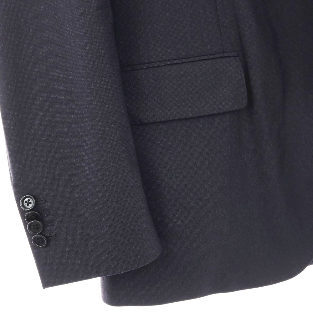 【中古】ラルディーニ LARDINI ウールナイロン ジャージー 3つボタンスーツ セットアップ ネイビー【サイズ48】【 状態ランクC 】【 メンズ 】