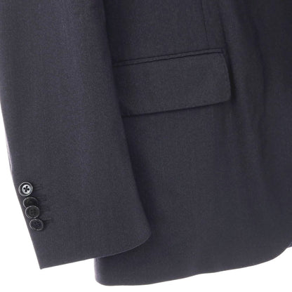 【中古】ラルディーニ LARDINI ウールナイロン ジャージー 3つボタンスーツ セットアップ ネイビー【サイズ48】【 状態ランクC 】【 メンズ 】