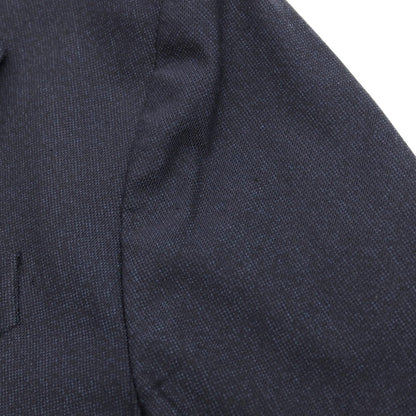 【中古】ラルディーニ LARDINI ウールナイロン ジャージー 3つボタンスーツ セットアップ ネイビー【サイズ48】【 状態ランクC 】【 メンズ 】