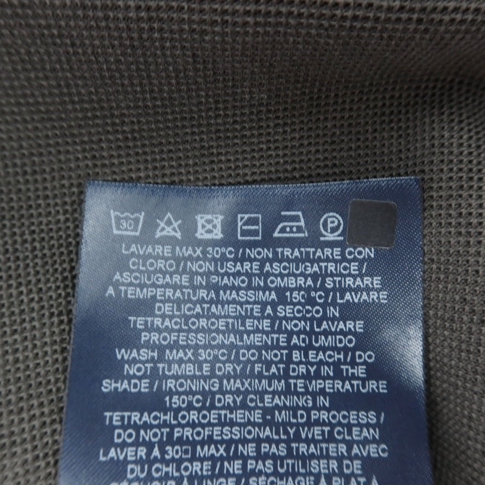 【中古】ヘルノ Herno コットン 台襟付き 半袖ポロシャツ ダークグレー【サイズ52】【 状態ランクB 】【 メンズ 】