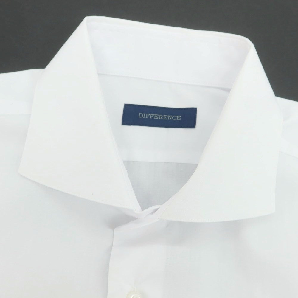 【中古】ディファレンス DIFFERENCE コットンポリエステル ホリゾンタルカラー ドレスシャツ ホワイト【 42-83 】【 状態ランクB 】【 メンズ 】