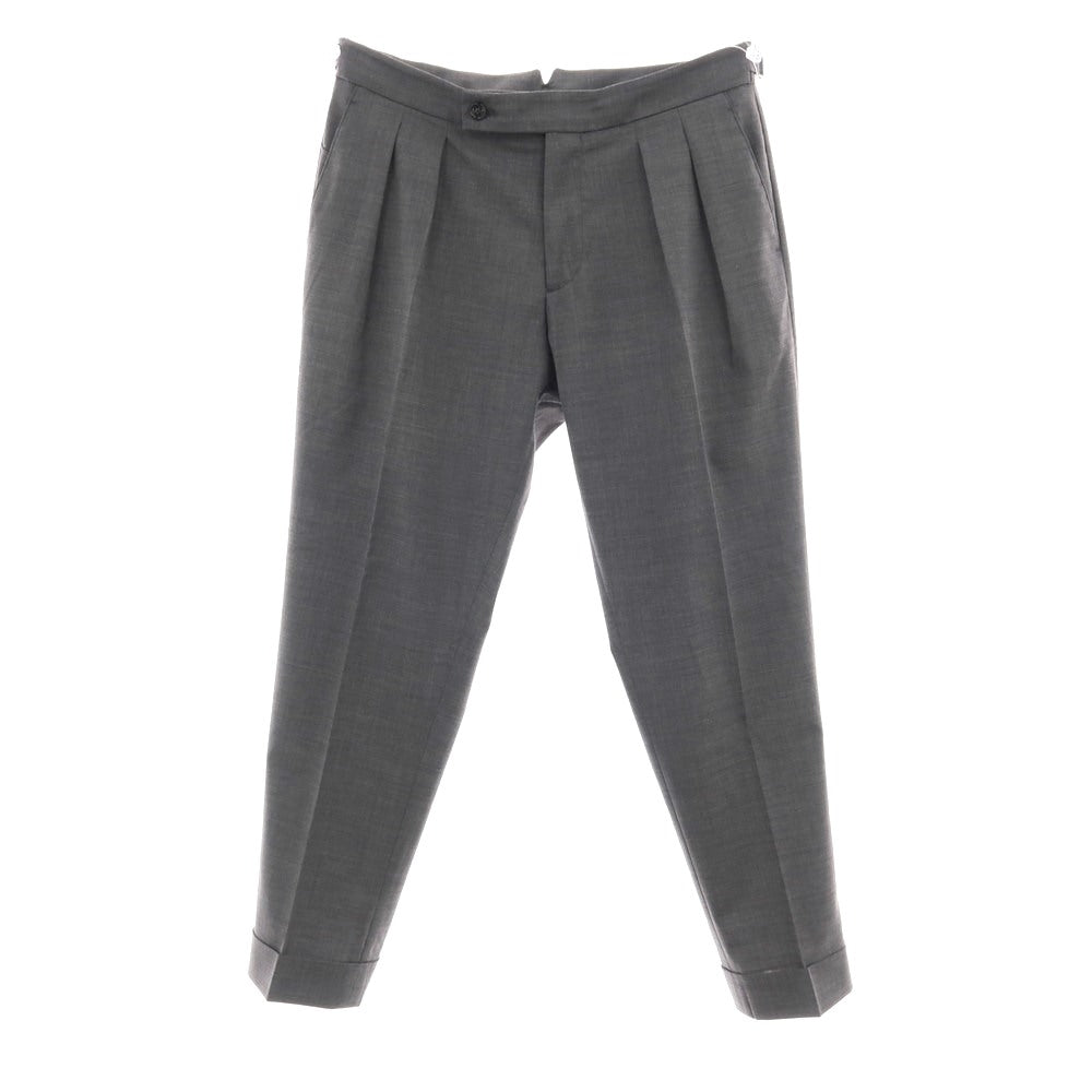 【中古】ベルウィッチ BERWICH SCOTCH ストレッチ ポリエステルウール ドレススラックスパンツ グレー【サイズ48】【 状態ランクB 】【 メンズ 】