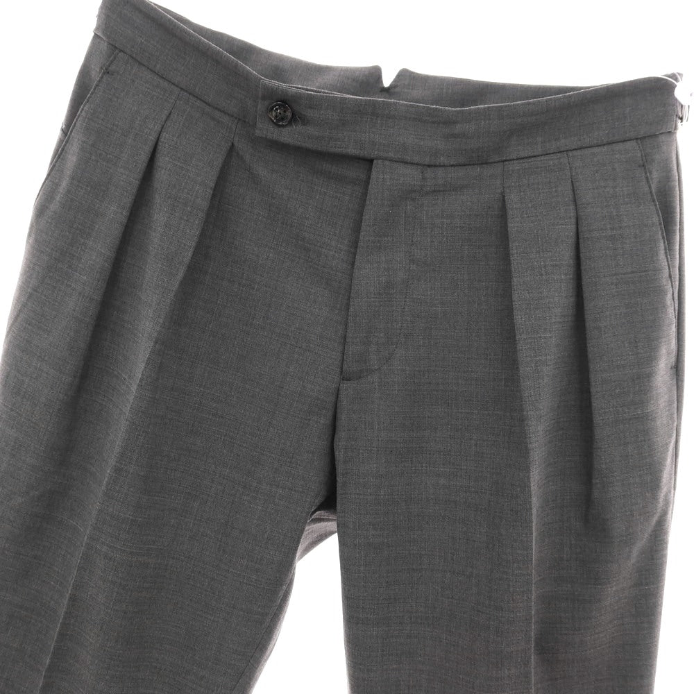 【中古】ベルウィッチ BERWICH SCOTCH ストレッチ ポリエステルウール ドレススラックスパンツ グレー【サイズ48】【 状態ランクB 】【 メンズ 】
