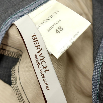 【中古】ベルウィッチ BERWICH SCOTCH ストレッチ ポリエステルウール ドレススラックスパンツ グレー【サイズ48】【 状態ランクB 】【 メンズ 】