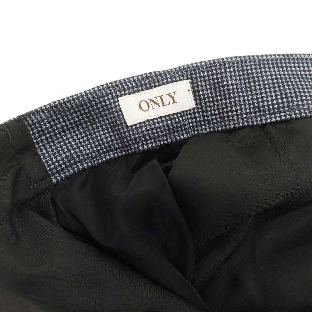 【中古】オンリー ONLY ストレッチ ポリエステルレーヨン ハウンドトゥース ドレススラックスパンツ グレー【 50 】【 状態ランクB 】【 メンズ 】