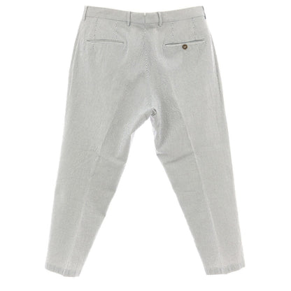 【中古】ベルウィッチ BERWICH sake 2p ストレッチ コットン シアサッカー ストライプ カジュアルスラックスパンツ ブルーxホワイト【サイズ48】【 状態ランクC 】【 メンズ 】