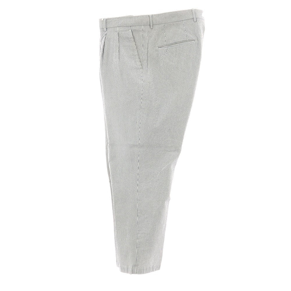 【中古】ベルウィッチ BERWICH sake 2p ストレッチ コットン シアサッカー ストライプ カジュアルスラックスパンツ ブルーxホワイト【サイズ48】【 状態ランクC 】【 メンズ 】