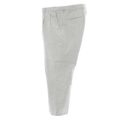 【中古】ベルウィッチ BERWICH sake 2p ストレッチ コットン シアサッカー ストライプ カジュアルスラックスパンツ ブルーxホワイト【サイズ48】【 状態ランクC 】【 メンズ 】