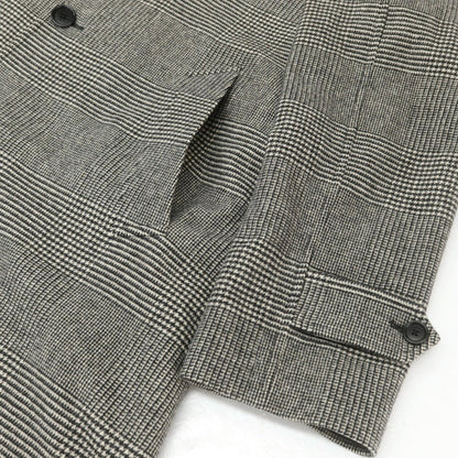 【中古】デペトリロ DE PETRILLO ウール グレンチェック ステンカラーコート ブラックxホワイト【 50 】【 状態ランクB 】【 メンズ 】