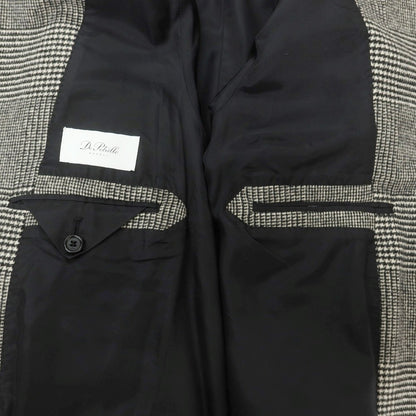 【中古】デペトリロ DE PETRILLO ウール グレンチェック ステンカラーコート ブラックxホワイト【 50 】【 状態ランクB 】【 メンズ 】
