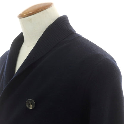 【中古】クルチアーニ CRUCIANI ハイゲージウール ショールカラー ダブル カーディガン ダークネイビー【 48 】【 状態ランクB 】【 メンズ 】