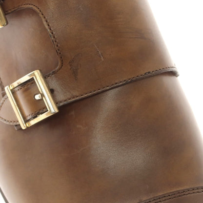 【中古】【未使用】サントーニ Santoni ダブルモンク ドレスシューズ ブラウン【 8 】【 状態ランクS 】【 メンズ 】