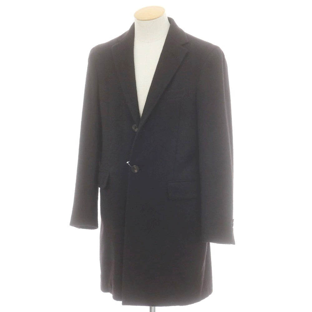 【中古】ボリオリ BOGLIOLI ウールアルパカポリエステル チェスターフィールドコート ブラック【 44 】【 状態ランクB 】【 メンズ 】