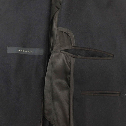 【中古】ボリオリ BOGLIOLI ウールアルパカポリエステル チェスターフィールドコート ブラック【 44 】【 状態ランクB 】【 メンズ 】