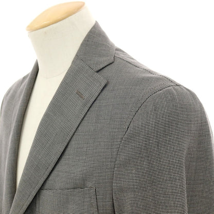 【中古】ボリオリ BOGLIOLI DOVER ハウンドトゥース柄 ウール 3つボタンスーツ グレー【サイズ44】【 状態ランクB 】【 メンズ 】