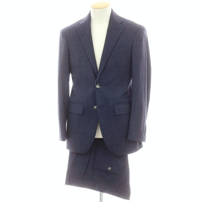 【中古】ルビアム LUBIAM ウールポリウレタン 2つボタンスーツ ネイビー【 44 】【 状態ランクC 】【 メンズ 】