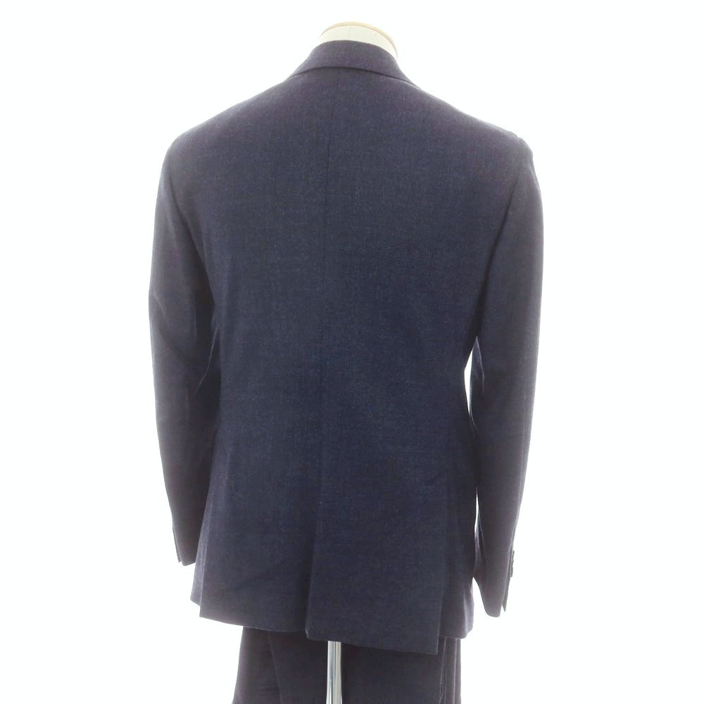 【中古】ルビアム LUBIAM ウールポリウレタン 2つボタンスーツ ネイビー【 サイズ44 】【 状態ランクC 】【 メンズ 】 [CPD]