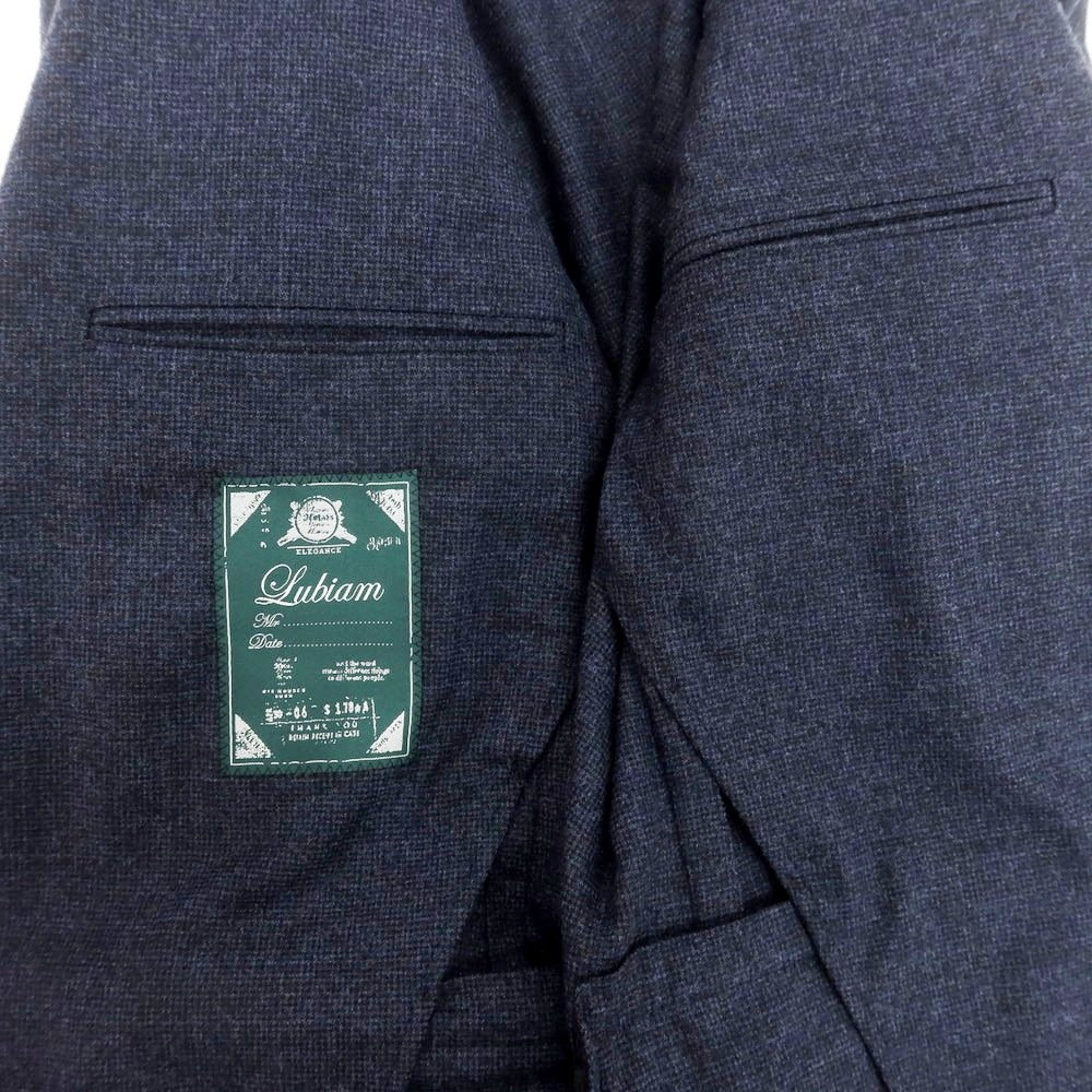 【中古】ルビアム LUBIAM ウールポリウレタン 2つボタンスーツ ネイビー【 44 】【 状態ランクC 】【 メンズ 】