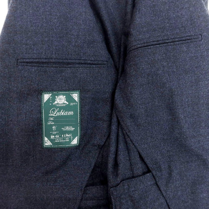 【中古】ルビアム LUBIAM ウールポリウレタン 2つボタンスーツ ネイビー【 44 】【 状態ランクC 】【 メンズ 】