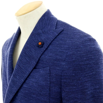 【中古】ラルディーニ LARDINI Loro Pianaウールシルクリネン ダブル テーラードジャケット ブルーネイビー【 42 】【 状態ランクB 】【 メンズ 】