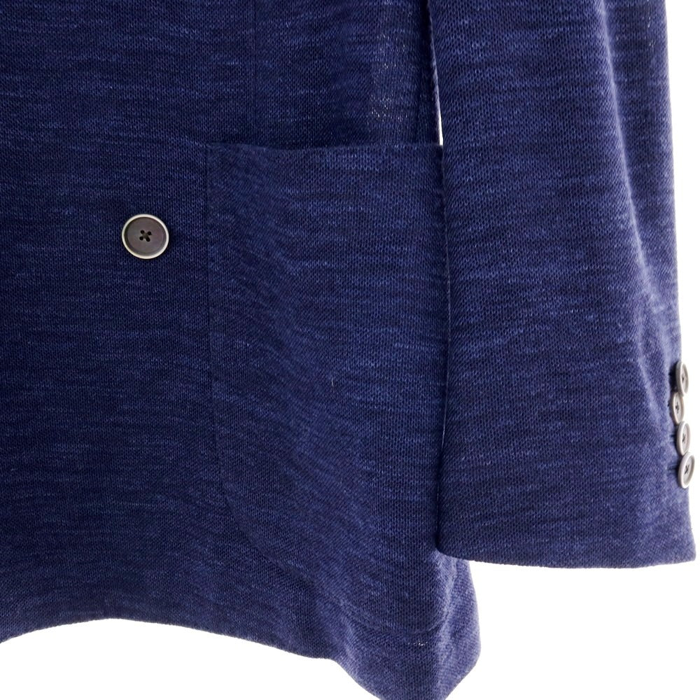 【中古】ラルディーニ LARDINI Loro Pianaウールシルクリネン ダブル テーラードジャケット ブルーネイビー【 42 】【 状態ランクB 】【 メンズ 】
