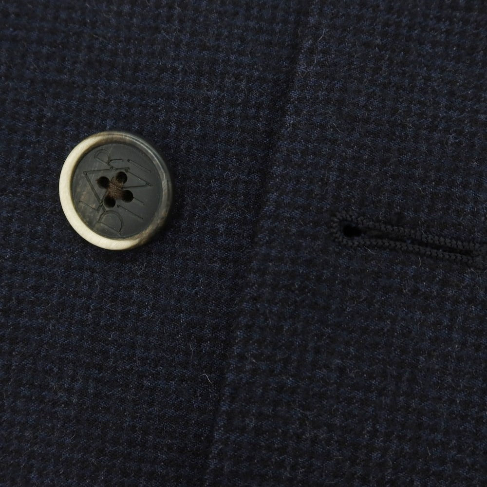【中古】ラルディーニ LARDINI ウール ダブル テーラードジャケット ネイビー【 サイズ42 】【 状態ランクB 】【 メンズ 】 [CPD]