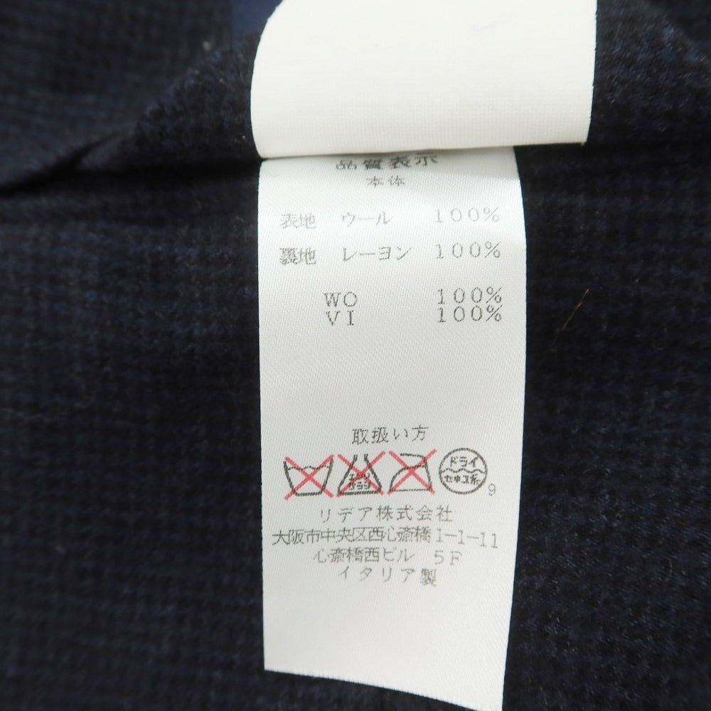 【中古】ラルディーニ LARDINI ウール ダブル テーラードジャケット ネイビー【 サイズ42 】【 状態ランクB 】【 メンズ 】 [CPD]