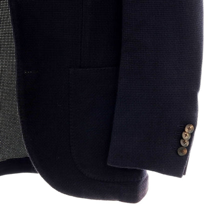 【中古】ラルディーニ LARDINI コットン テーラードジャケット ダークネイビー【 42 】【 状態ランクD 】【 メンズ 】