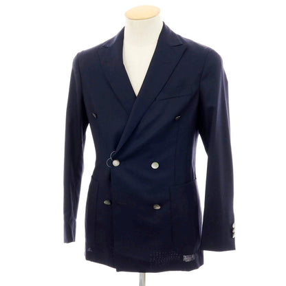 【中古】ボリオリ BOGLIOLI SOHO ウール ダブル テーラードジャケット ネイビー【 42 】【 状態ランクB 】【 メンズ 】