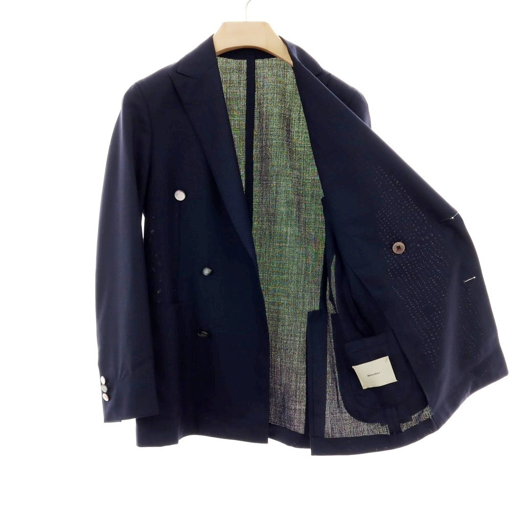 【中古】ボリオリ BOGLIOLI SOHO ウール ダブル テーラードジャケット ネイビー【 42 】【 状態ランクB 】【 メンズ 】