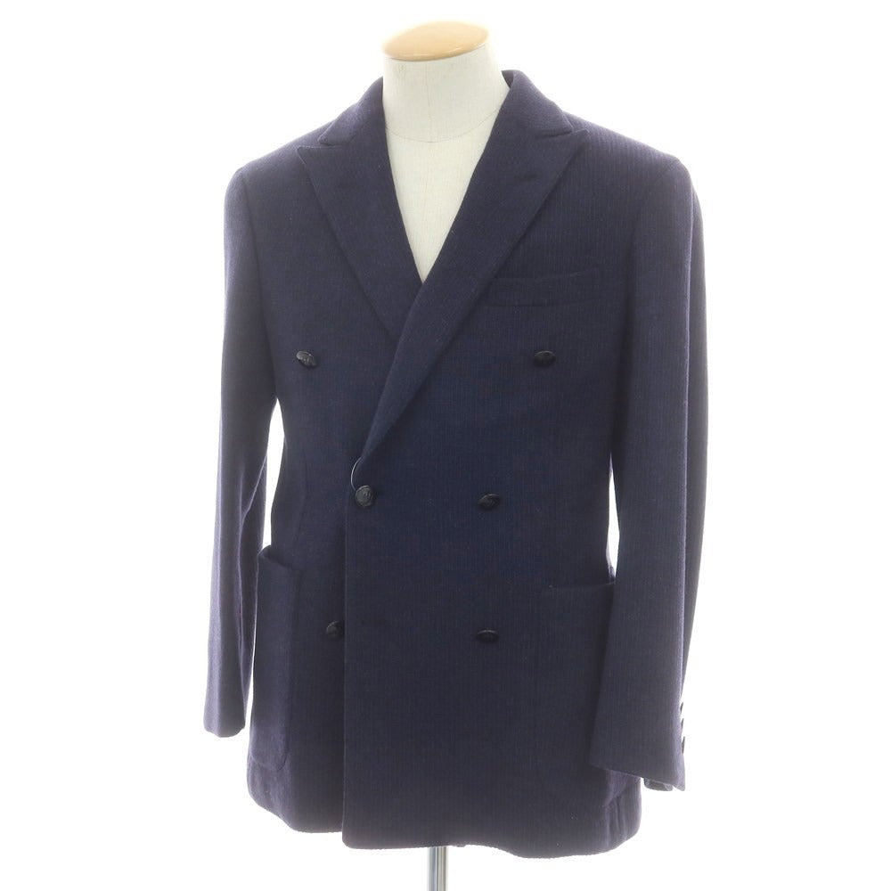 【中古】ボリオリ BOGLIOLI WIGHT ストレッチウール ダブル カジュアルジャケット ネイビー【 44 】【 状態ランクB 】【 メンズ 】