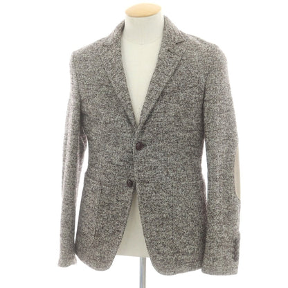 【中古】イレブンティ eleventy ウールナイロン 中綿 カジュアルジャケット ブラウンxホワイト【 44 】【 状態ランクB 】【 メンズ 】