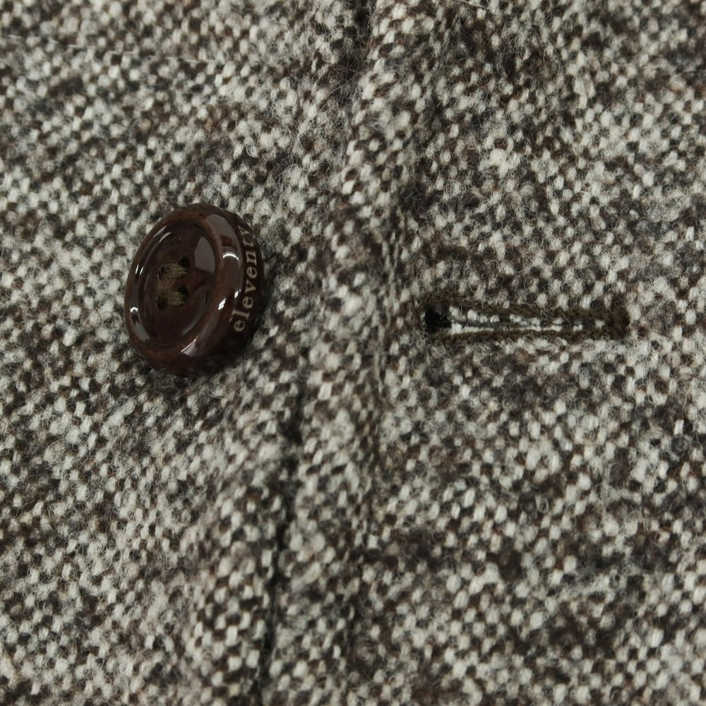 【中古】イレブンティ eleventy ウールナイロン 中綿 カジュアルジャケット ブラウンxホワイト【 44 】【 状態ランクB 】【 メンズ 】