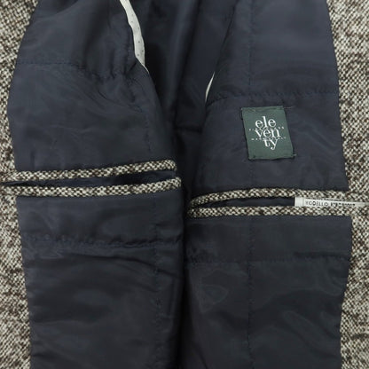 【中古】イレブンティ eleventy ウールナイロン 中綿 カジュアルジャケット ブラウンxホワイト【 44 】【 状態ランクB 】【 メンズ 】