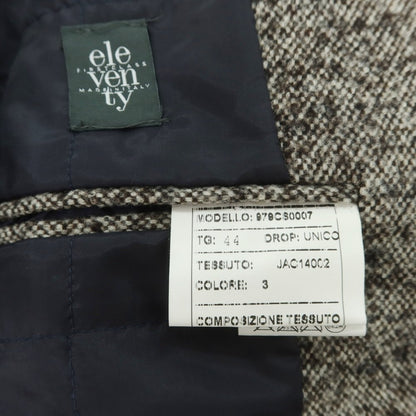 【中古】イレブンティ eleventy ウールナイロン 中綿 カジュアルジャケット ブラウンxホワイト【 44 】【 状態ランクB 】【 メンズ 】