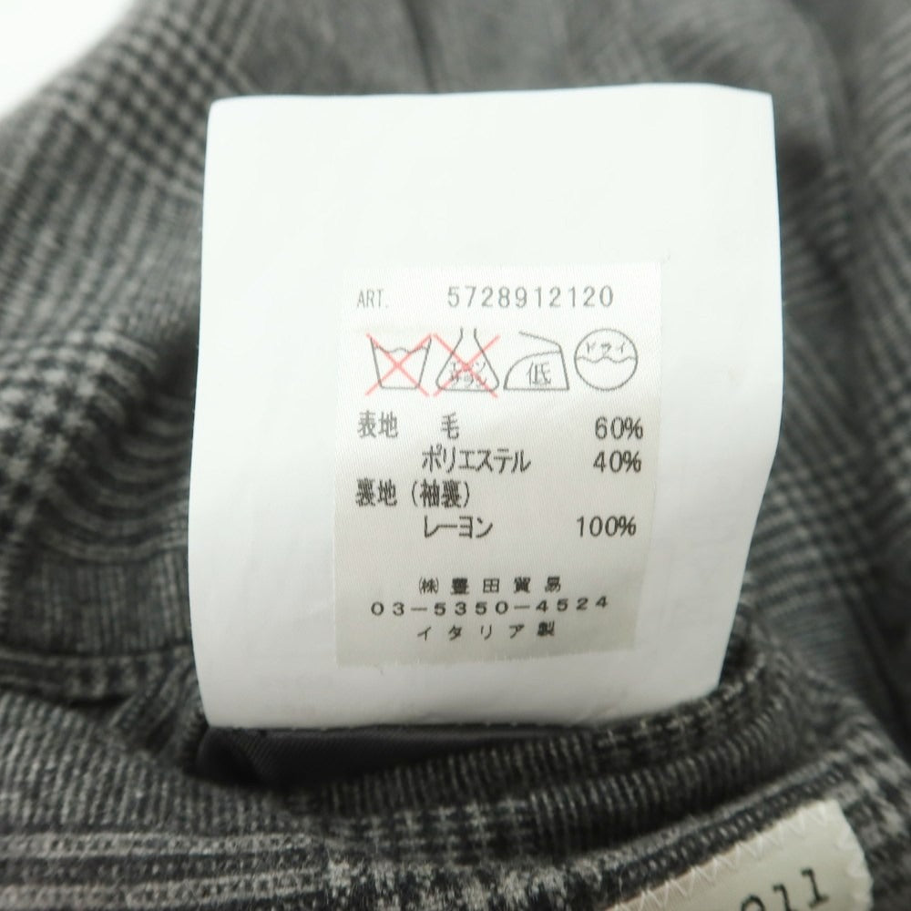 【中古】エルビーエム1911 L.B.M.1911 ウールポリエステル チェック テーラードジャケット グレーxブラック【 44 】【 状態ランクB 】【 メンズ 】