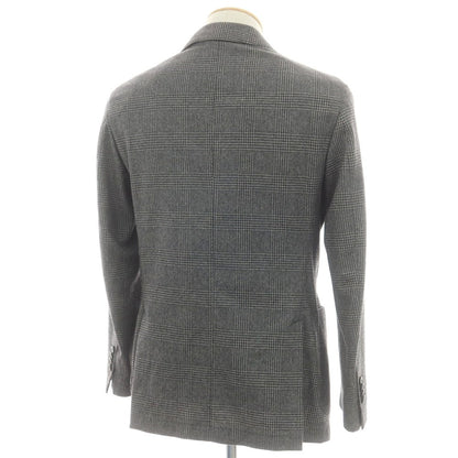 【中古】エルビーエム1911 L.B.M.1911 ウールポリエステル チェック テーラードジャケット グレーxブラック【 44 】【 状態ランクB 】【 メンズ 】