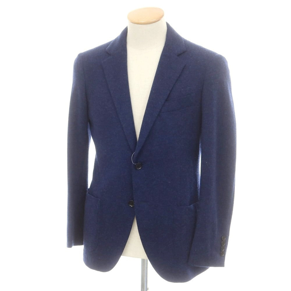 【中古】トゥモローランド TOMORROWLAND カシミヤ 2B テーラードジャケット ブルーネイビー【 42 】【 状態ランクB 】【 メンズ 】