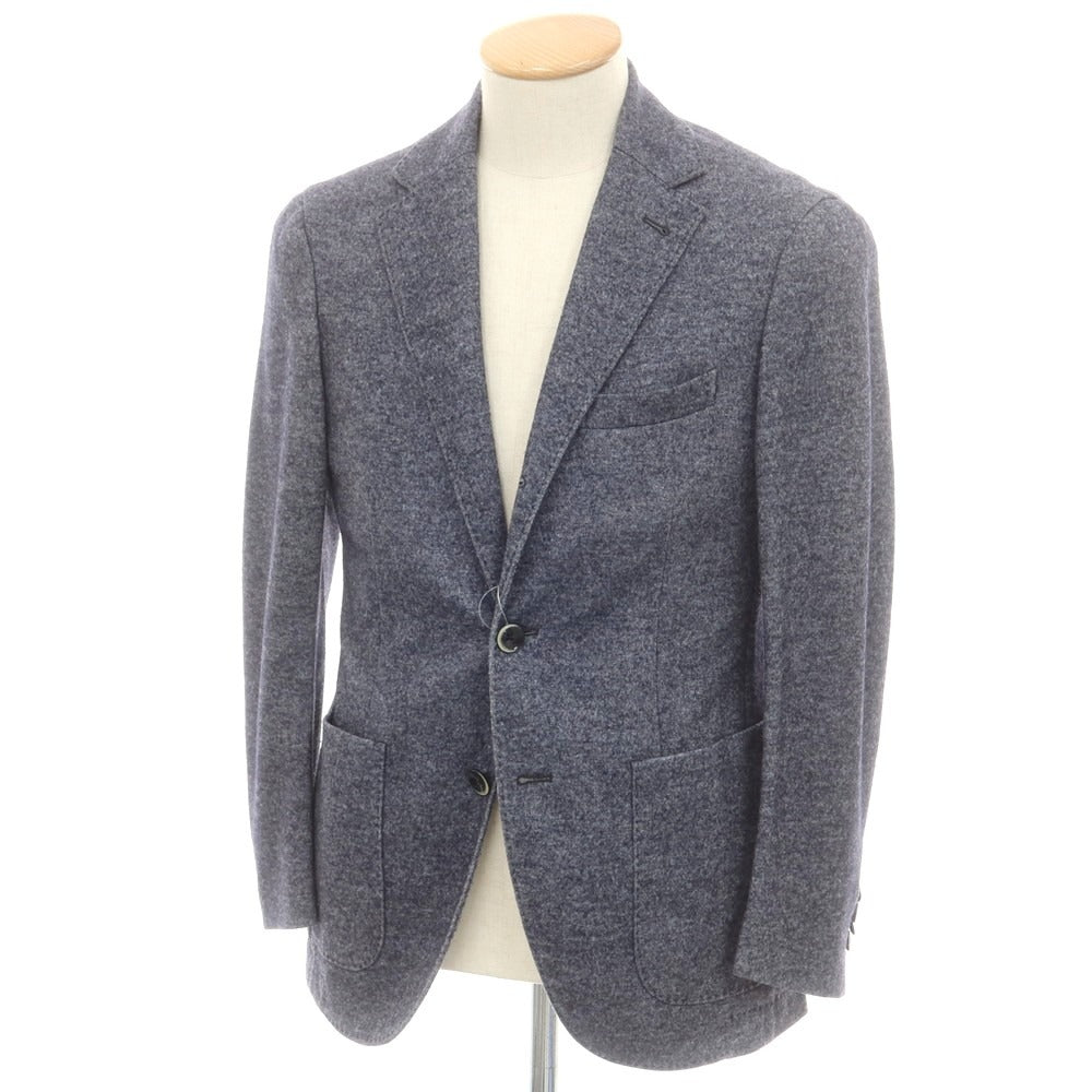 【中古】カンタレリ Cantarelli ポリエステルウール 3B テーラードジャケット グレーネイビー【サイズ44】【 状態ランクB 】【 メンズ 】 [DPD]