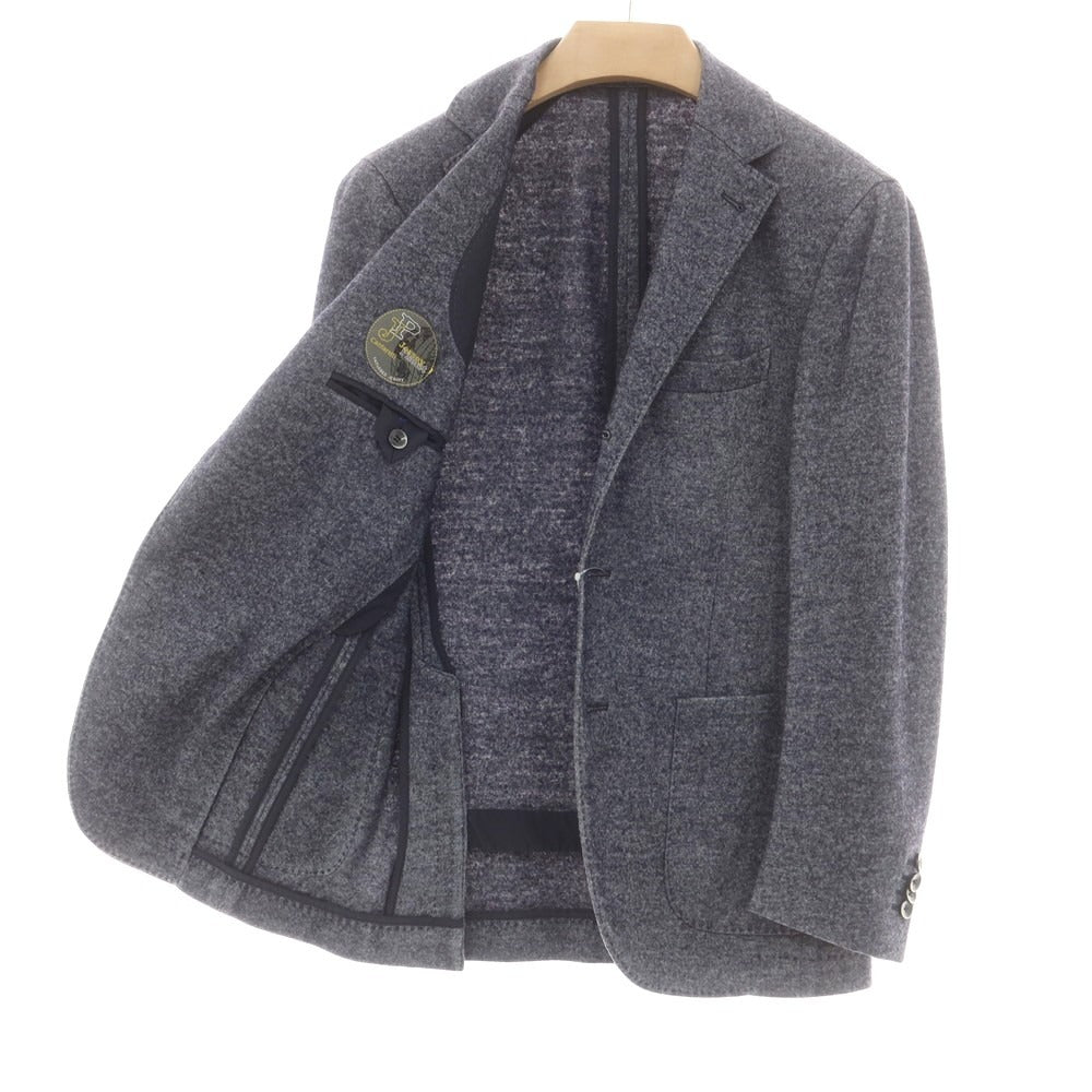 【中古】カンタレリ Cantarelli ポリエステルウール 3B テーラードジャケット グレーネイビー【 44 】【 状態ランクB 】【 メンズ 】