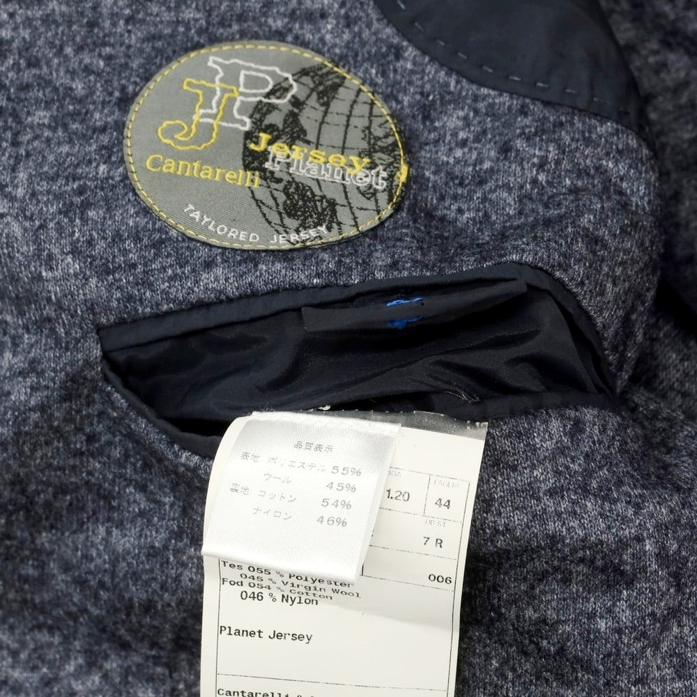 【中古】カンタレリ Cantarelli ポリエステルウール 3B テーラードジャケット グレーネイビー【サイズ44】【 状態ランクB 】【 メンズ 】 [DPD]