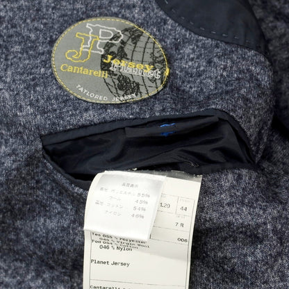 【中古】カンタレリ Cantarelli ポリエステルウール 3B テーラードジャケット グレーネイビー【 44 】【 状態ランクB 】【 メンズ 】